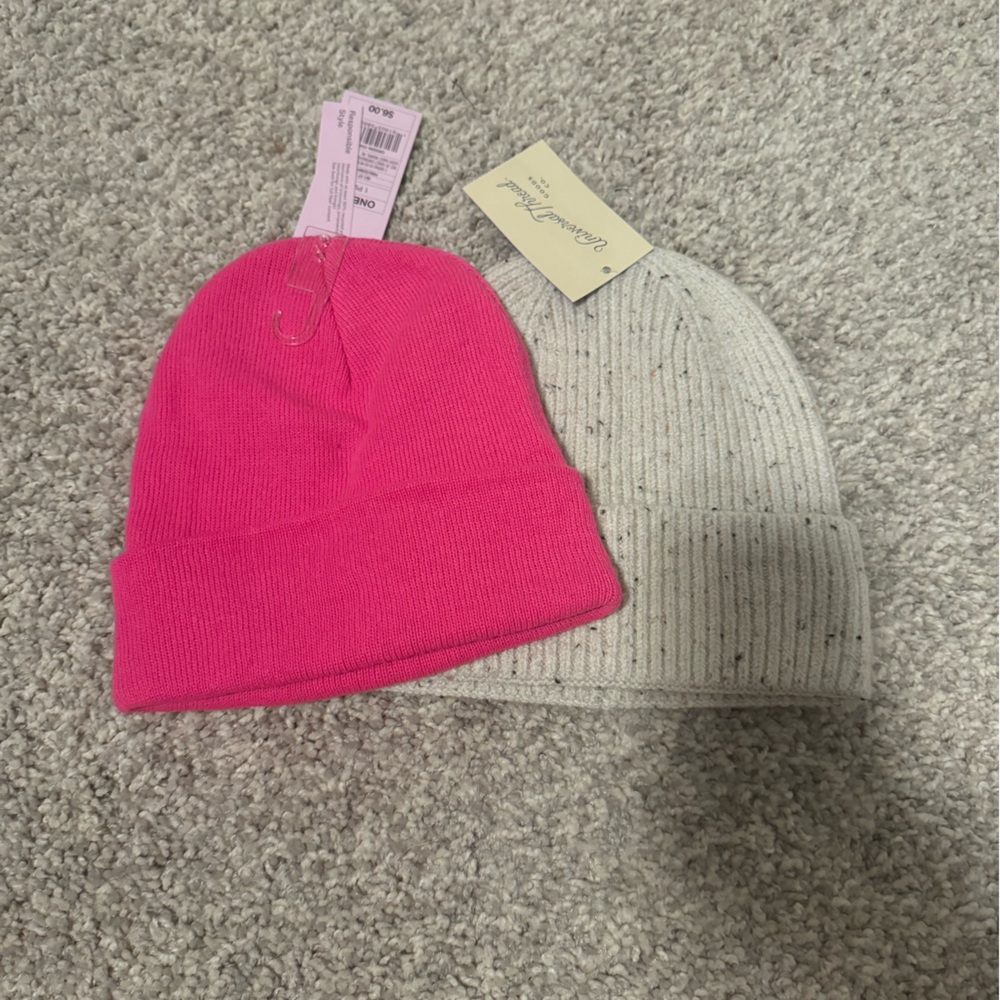New! Set of two winter hats target universal thread wild fable pink oat